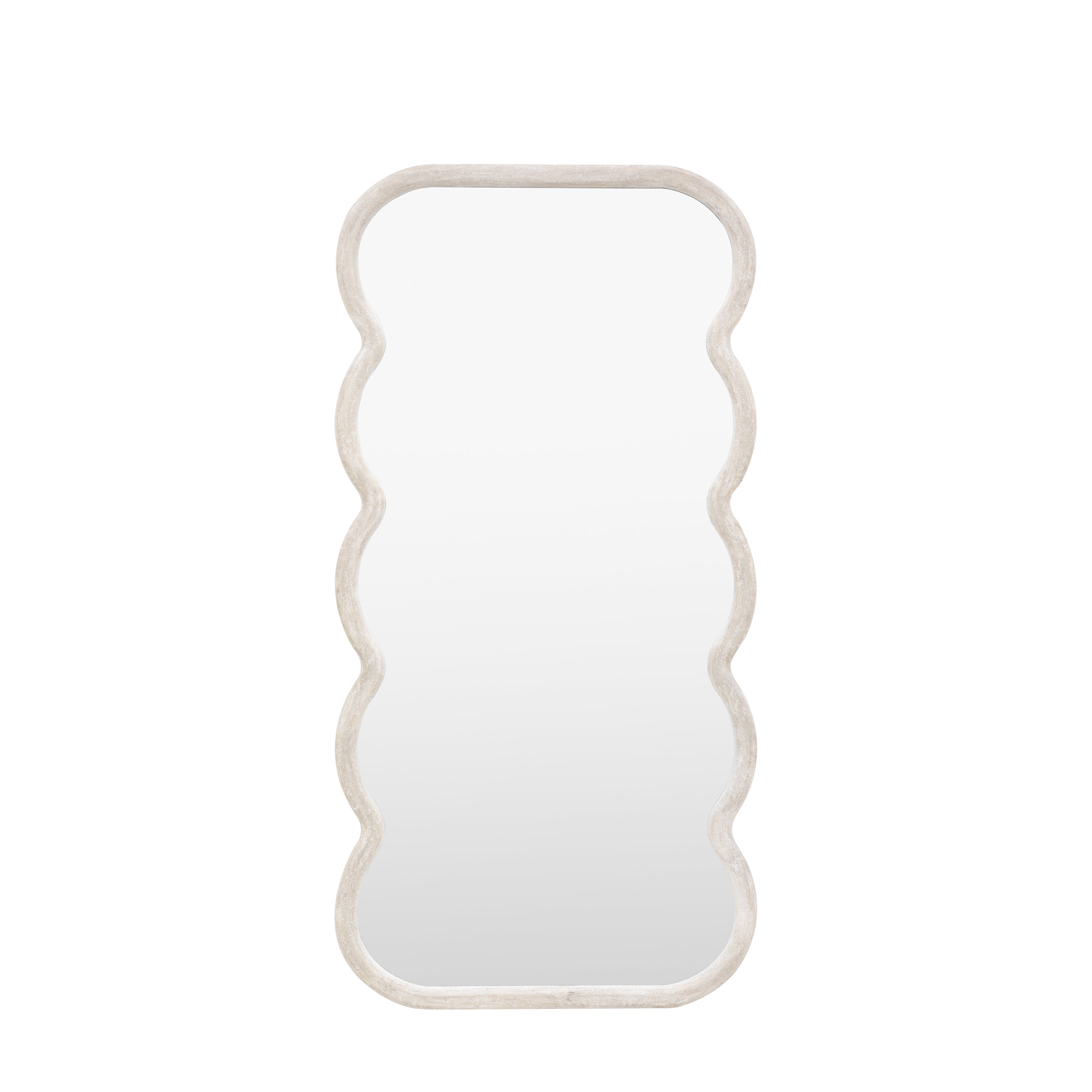 Amalfi White Wavy Full Length Leaner Mirror